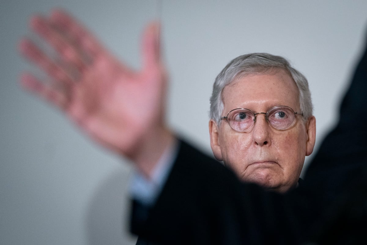 Mitch McConnell refuses to speak up. (image: Drew Angerer/Getty Images)
