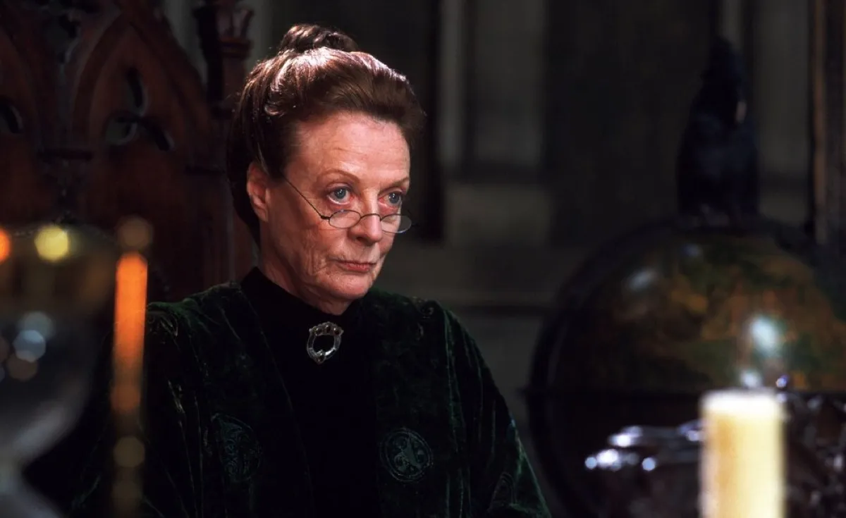 McGonagall looks over her glasses disapprovingly.