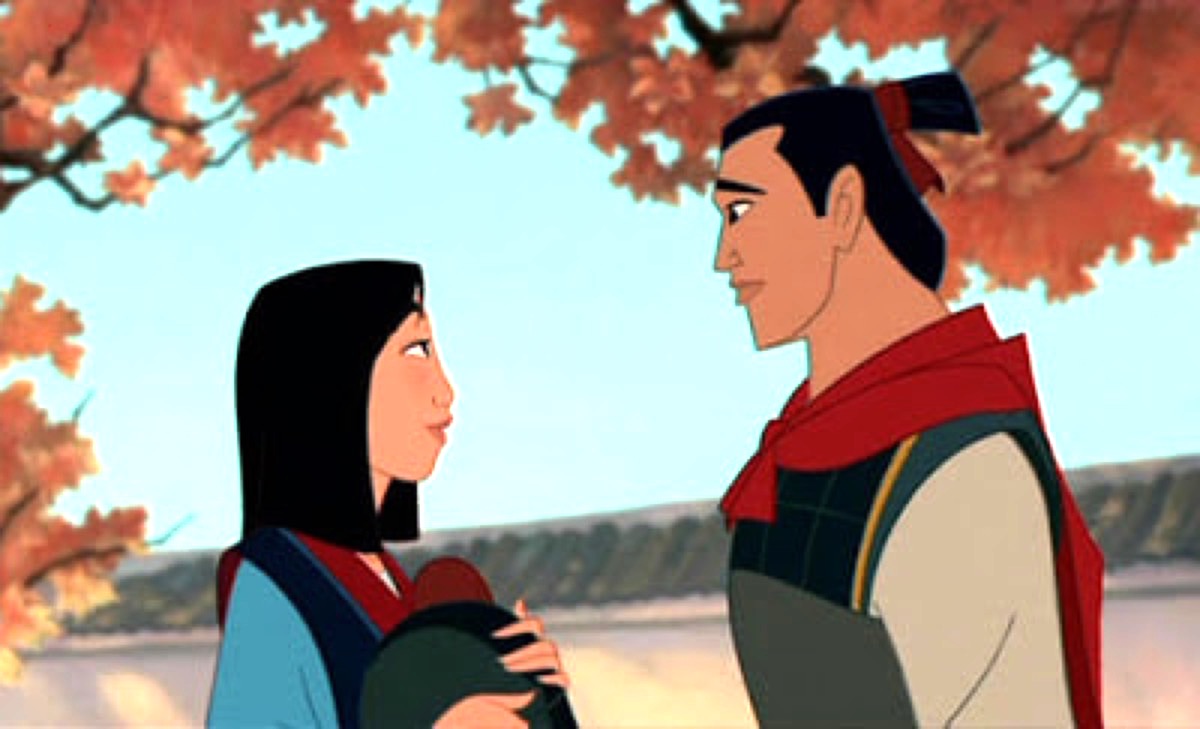 Mulan and Shang in Disney's Mulan.