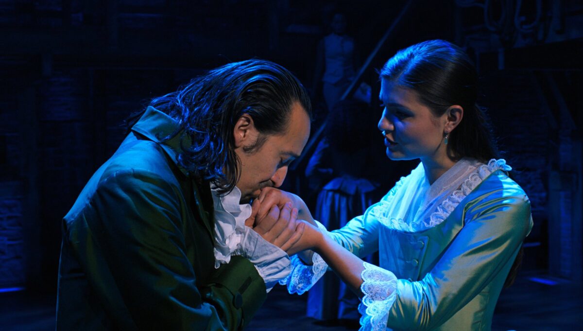 Phillipa Soo and Lin-Manuel Miranda in Hamilton
