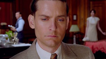 Tobey Maguire, Joel Edgerton, and Elizabeth Debicki in The Great Gatsby (2013)