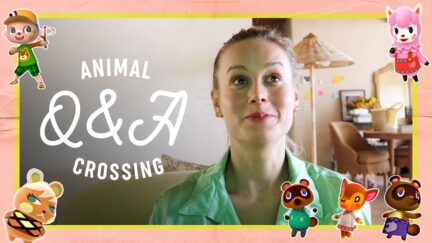 Brie Larson Animal Crossing Q&A on YouTube.