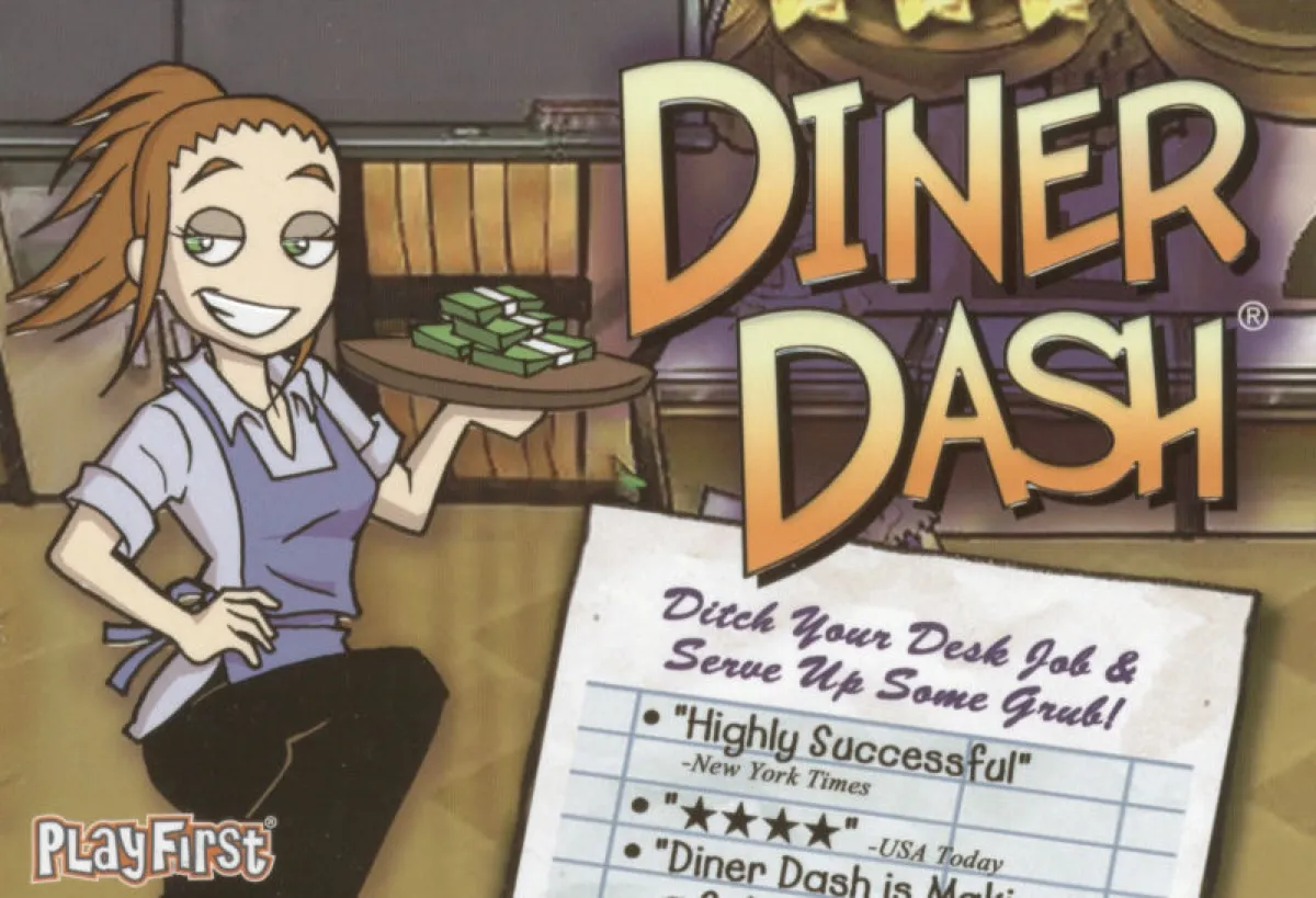 Diner Dash for Windows game box art.