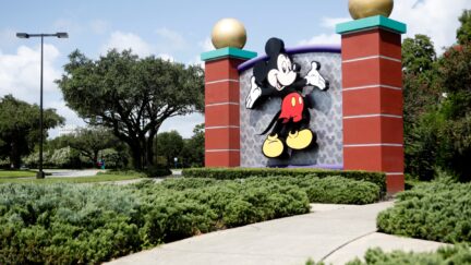 LAKE BUENA VISTA, FL - JULY 09: A view of Mickey Mouse at the Walt Disney World theme park entrance on July 9, 2020 in Lake Buena Vista, Florida. The theme park is scheduled to reopen on Saturday despite a surge in new Covid-19 infections throughout Florida, including the central part of the state where Orlando is located. (Photo by Octavio Jones/Getty Images)