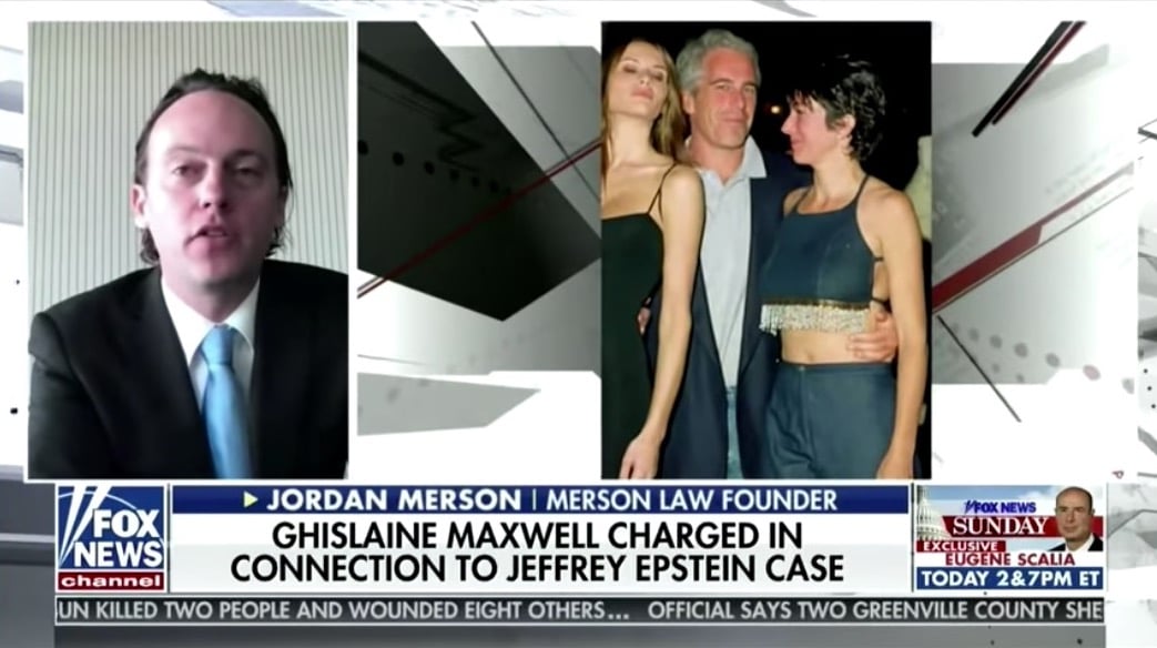 Fox News shows a picture of Epstein, Maxwell, and Melania Trump, cropping out Donald Trump.