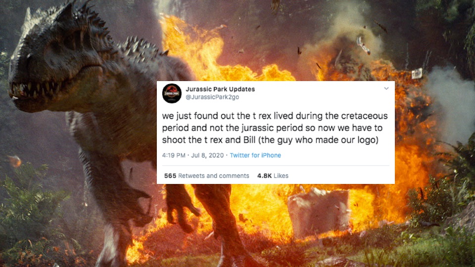Jurassic Park Updates twitter account