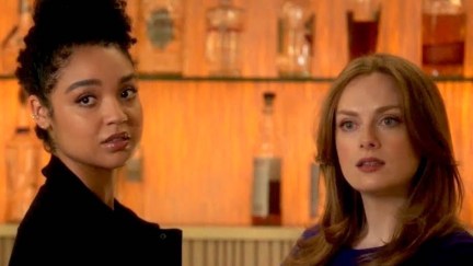 Kat and Eva at the bar in Freeform's The Bold Type.