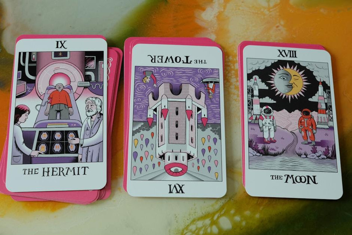 Major arcana cards in the women of science tarot deck