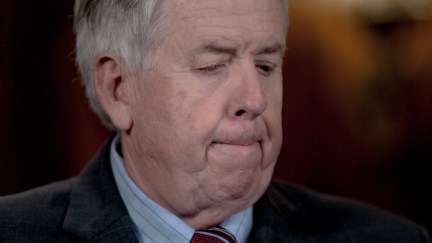 Mike Parson looks contemplative.
