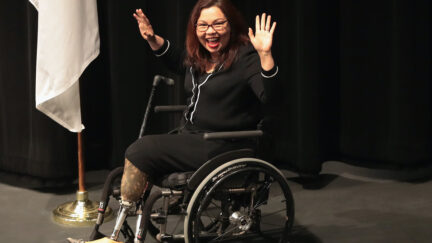Tammy Duckworth laughing.