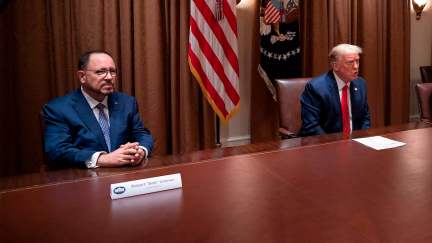 President of Goya Foods Robert Unanue meets with Donald Trump.