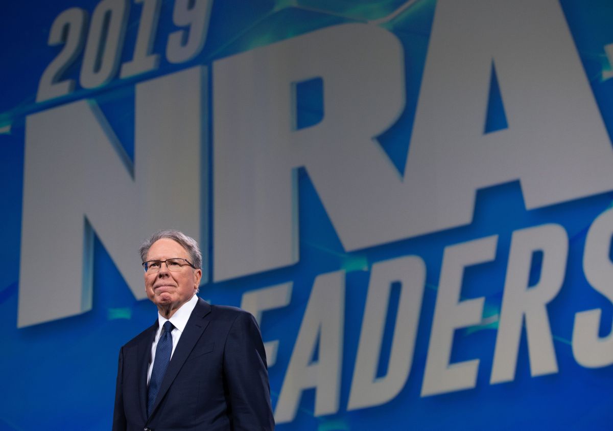 Wayne LaPierre, Executive Vice President and Chief Executive Officer of the NRA, arrives prior to a speech by US President Donald Trump at the National Rifle Association (NRA) Annual Meeting at Lucas Oil Stadium in Indianapolis, Indiana, April 26, 2019. (Photo by SAUL LOEB / AFP) (Photo credit should read SAUL LOEB/AFP via Getty Images)