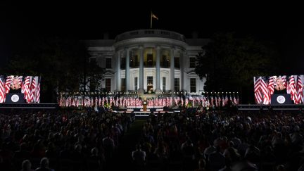 Ivanka Trump, daughter and Advisor to the US president speaks during the final day of the Republican National Convention from the South Lawn of the White House on August 27, 2020 in Washington, DC. (Photo by Brendan Smialowski / AFP) (Photo by BRENDAN SMIALOWSKI/AFP via Getty Images)