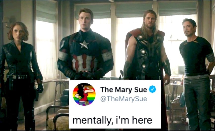 The Avengers hanging out at Clint's fake home in Age of Ultron
