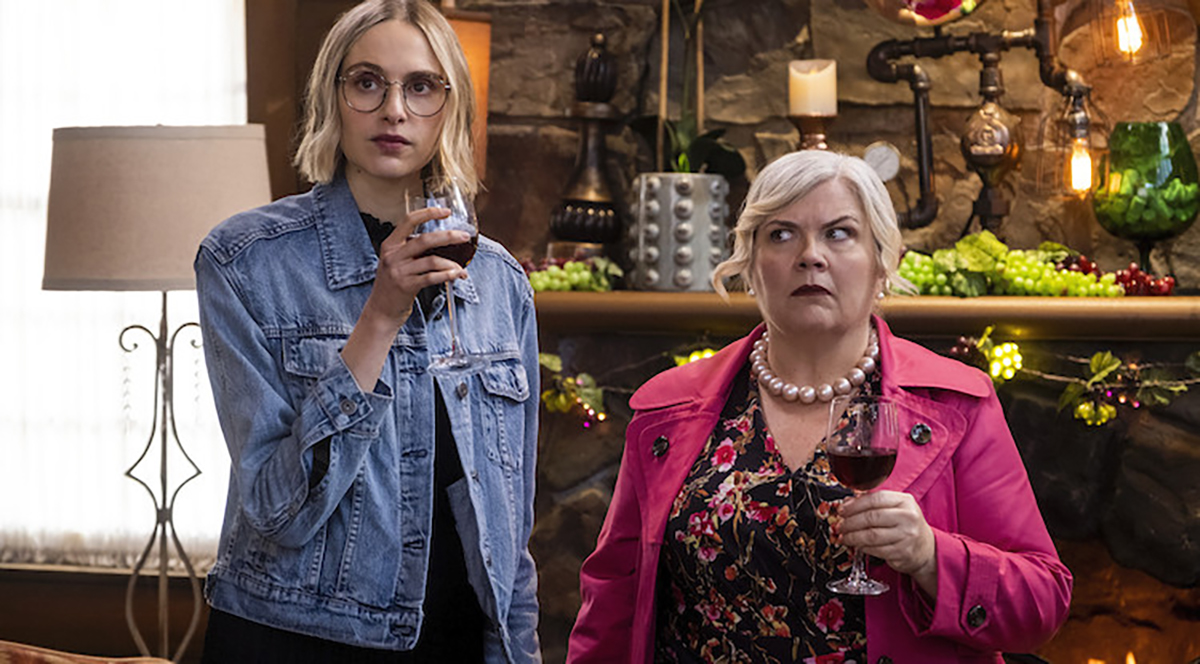 Paula Pell and Hayley Magnus in Maplewood Murders