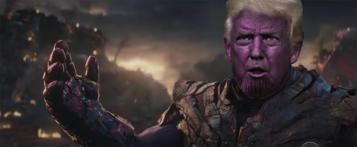 Donald Trump as Thanos in America: Endgame from The Late Show with Stephen Colbert