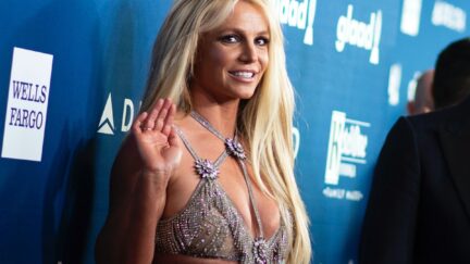 ENTERTAINMENT-US-GLAAD-MEDIA-AWARDS Singer Britney Spears attends the 29th Annual GLAAD Media Awards at the Beverly Hilton on April 12, 2018 in Beverly Hills, California. / AFP PHOTO / VALERIE MACON (Photo credit should read VALERIE MACON/AFP via Getty Images)