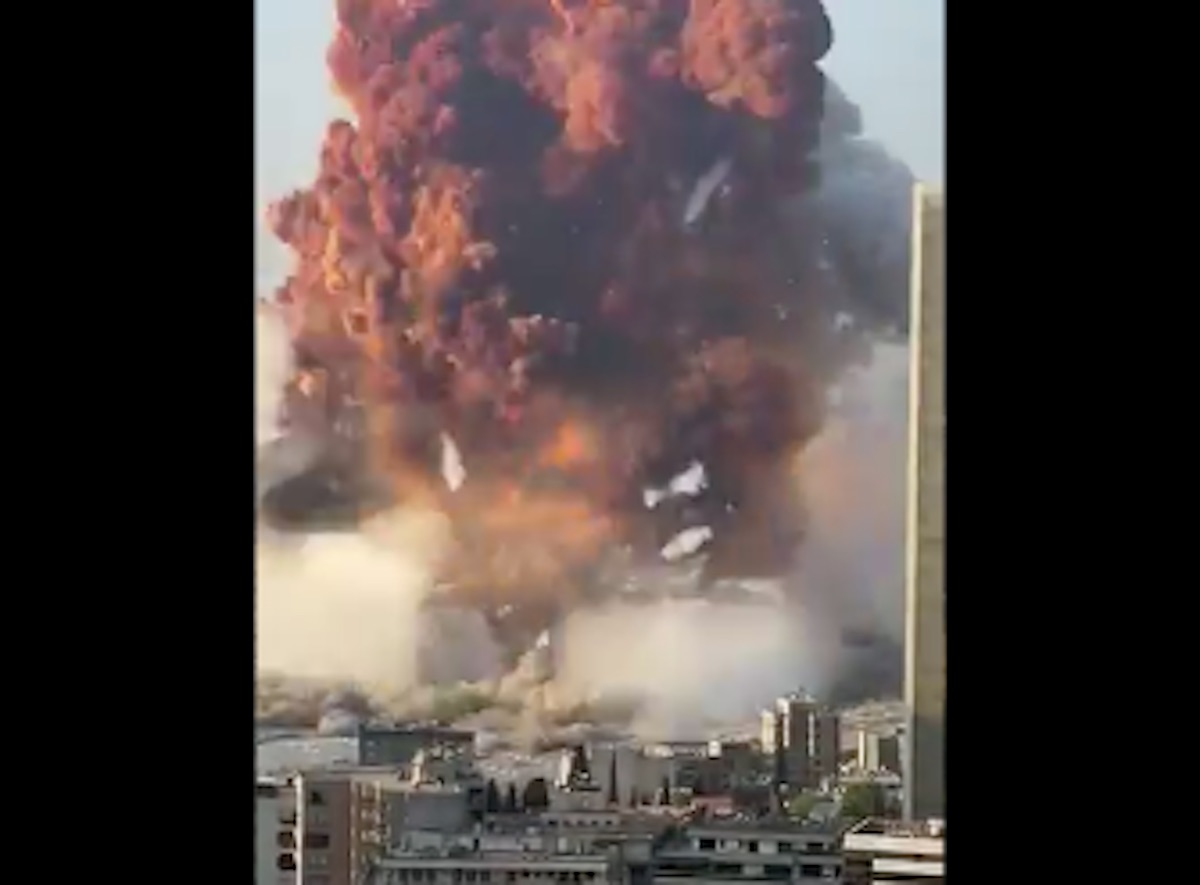 Huge explosion rocks Beirut Lebanon