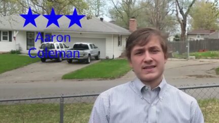 Aaron Coleman speaks in a campaign video.