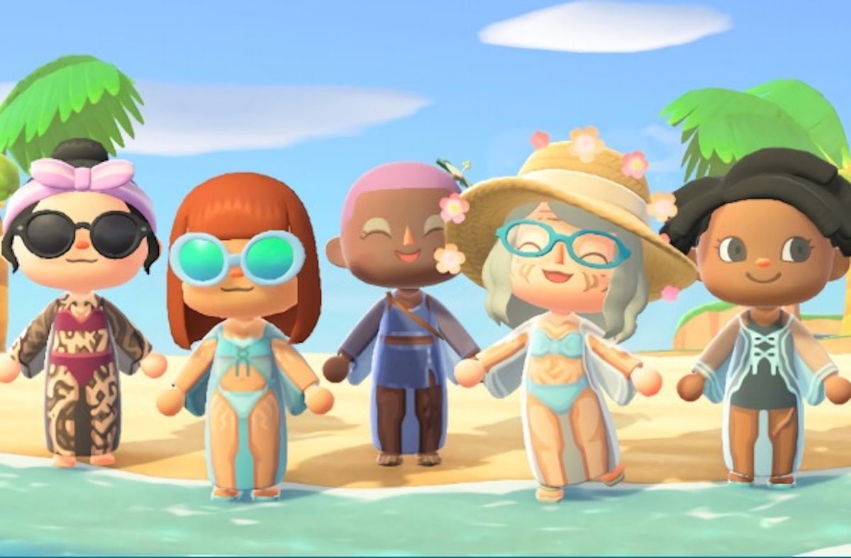 A shot from Gillette Venus's "skinclusive" Animal Crossing campaign.