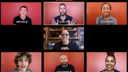 shazam cast on zoom with sinbad at dc fandome