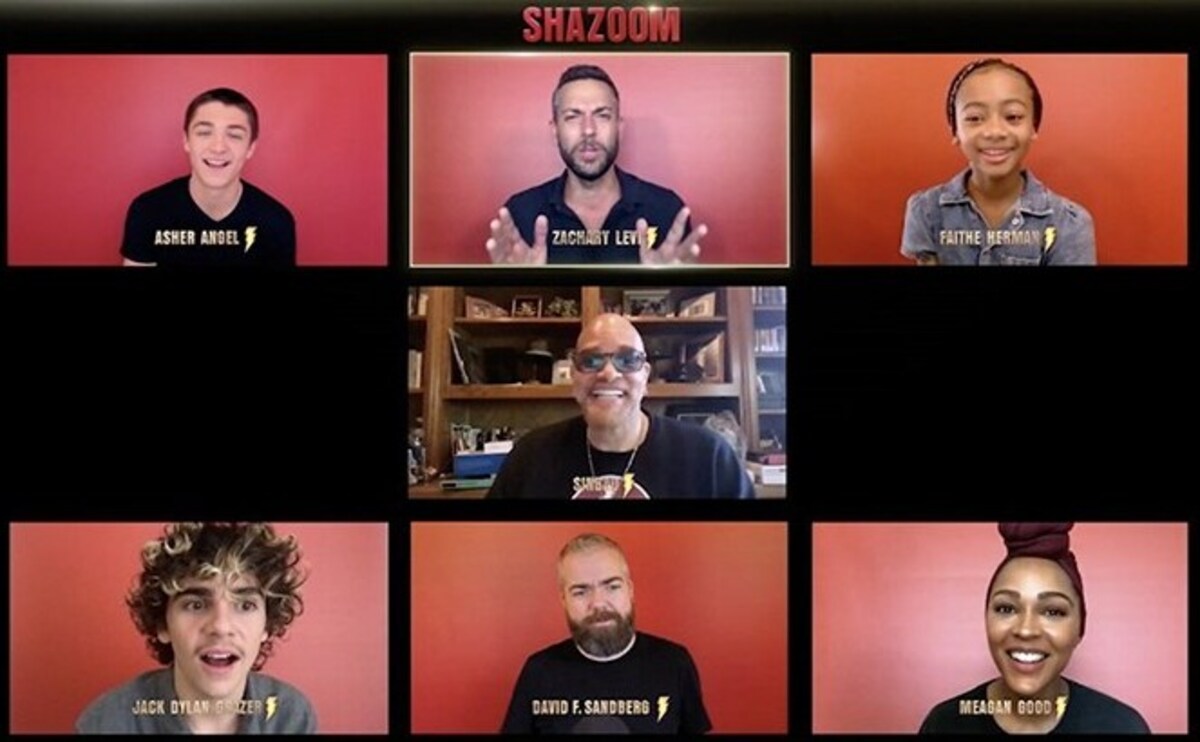 shazam cast on zoom with sinbad at dc fandome