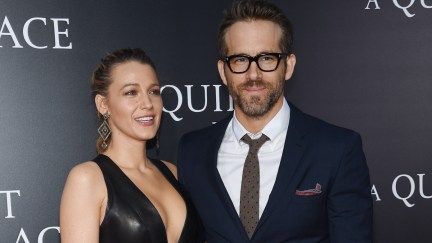 Blake Lively and Ryan Reynolds attend the premiere for 