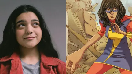 Iman Vellani is Kamala Kahn in Disney+'s Ms. Marvel, alongside her comic book counterpart.