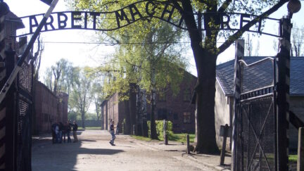 Arbeit macht frei Auschwitz sign
