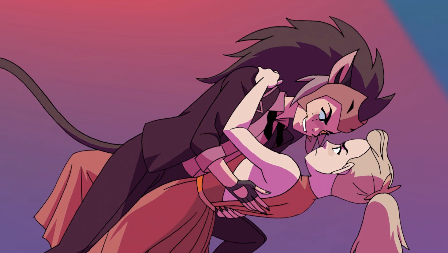 Catra and Adora dance in She-Ra and the Princesses of Power.
