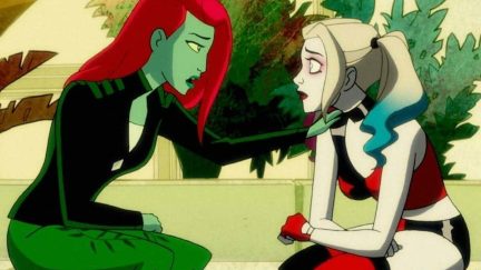 Harley Quinn and Poison Ivy have a heart to heart talk.