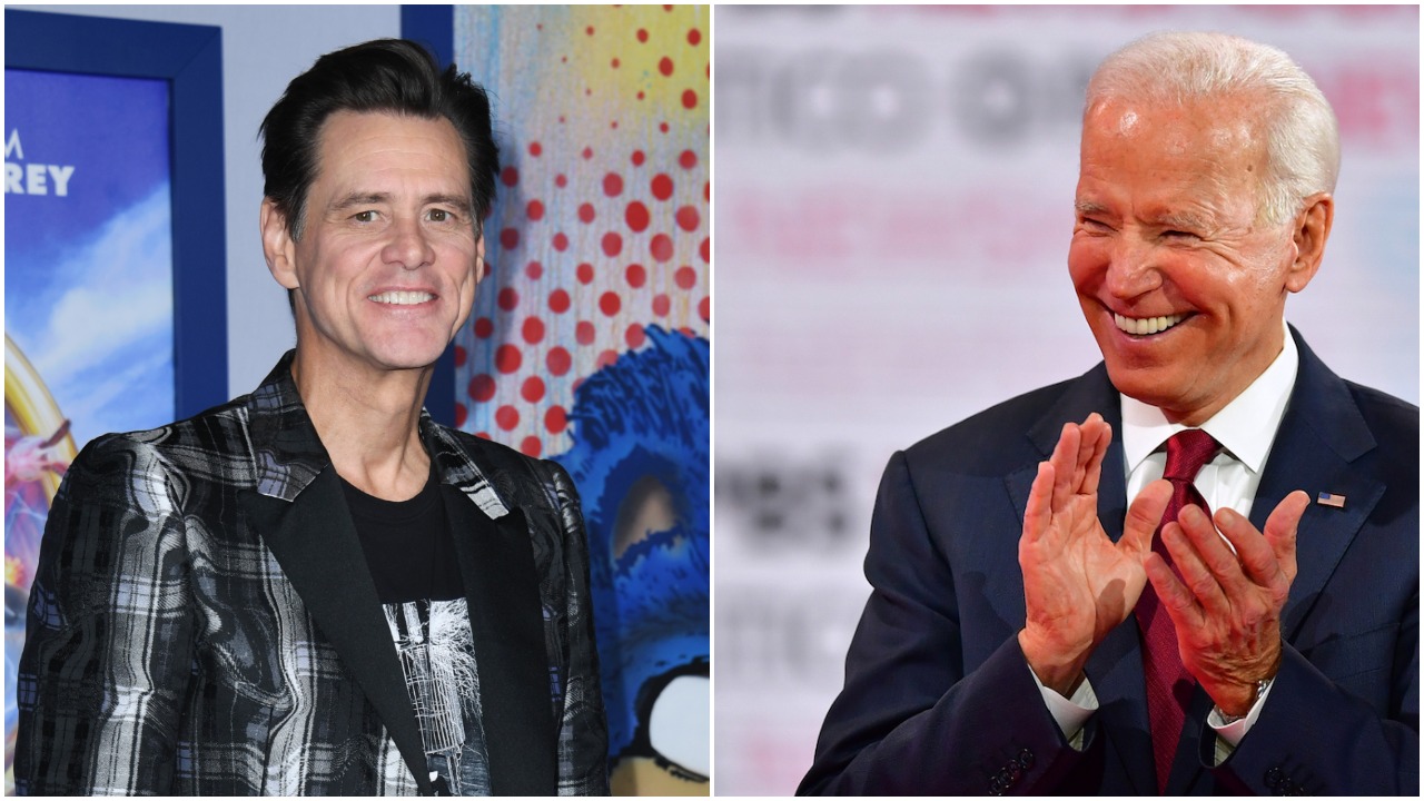 collage of jim carrey and Joe Biden