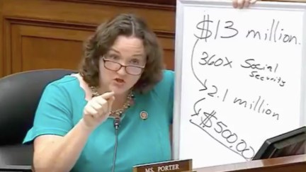 Rep Katie Porter destroys rich man spectacularly.