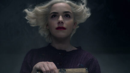 CHILLING ADVENTURES OF SABRINA (L to R) KIERNAN SHIPKA as SABRINA in episode, 216 of CHILLING ADVENTURES OF SABRINA. Cr. NETFLIX © 2020
