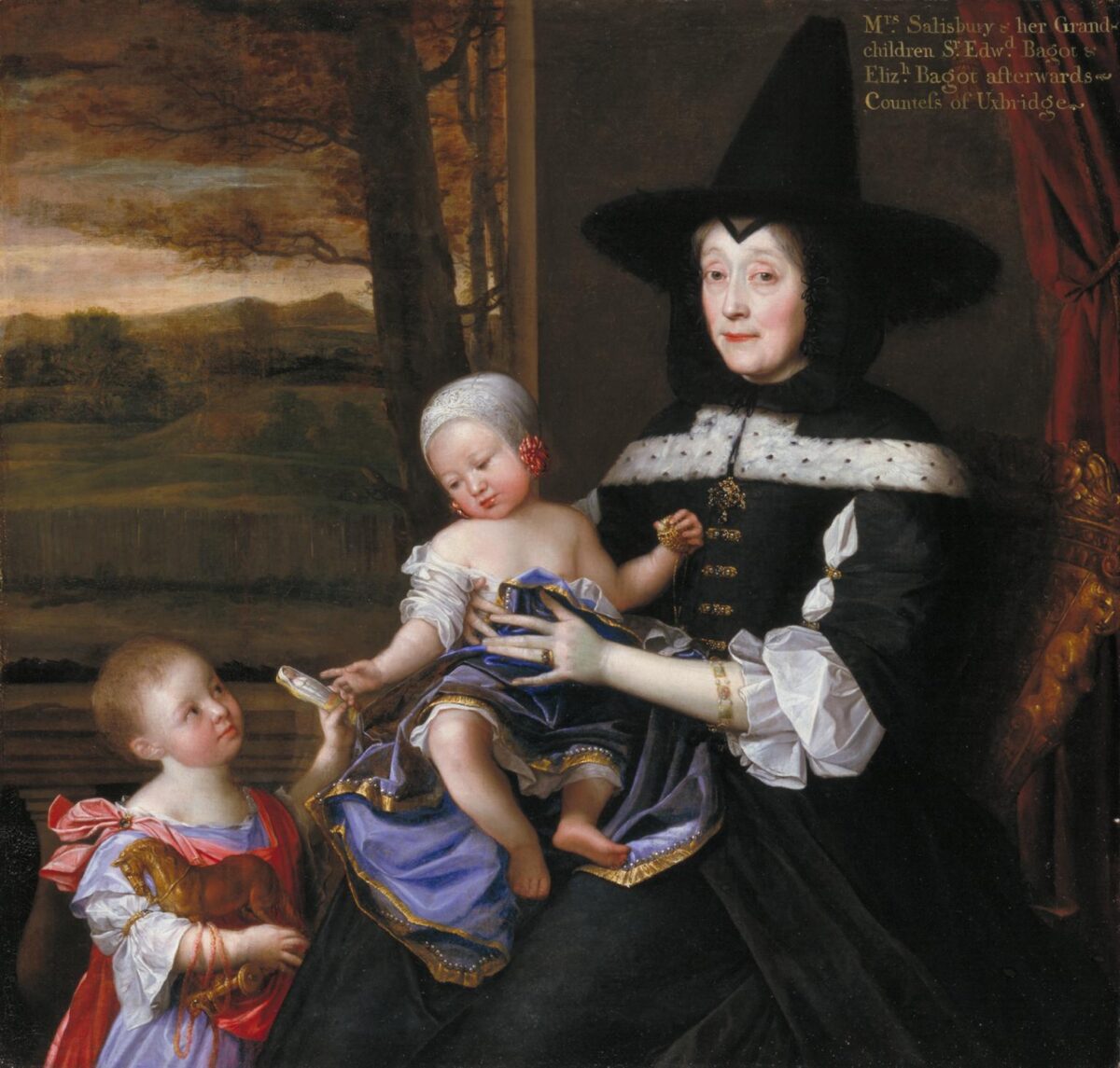 Portrait of Mrs Salesbury with her Grandchildren Edward and Elizabeth Bagot 1675-6 John Michael Wright 1617-1694 Presented by the Patrons of British Art through the Tate Gallery Foundation 1993 http://www.tate.org.uk/art/work/T06750