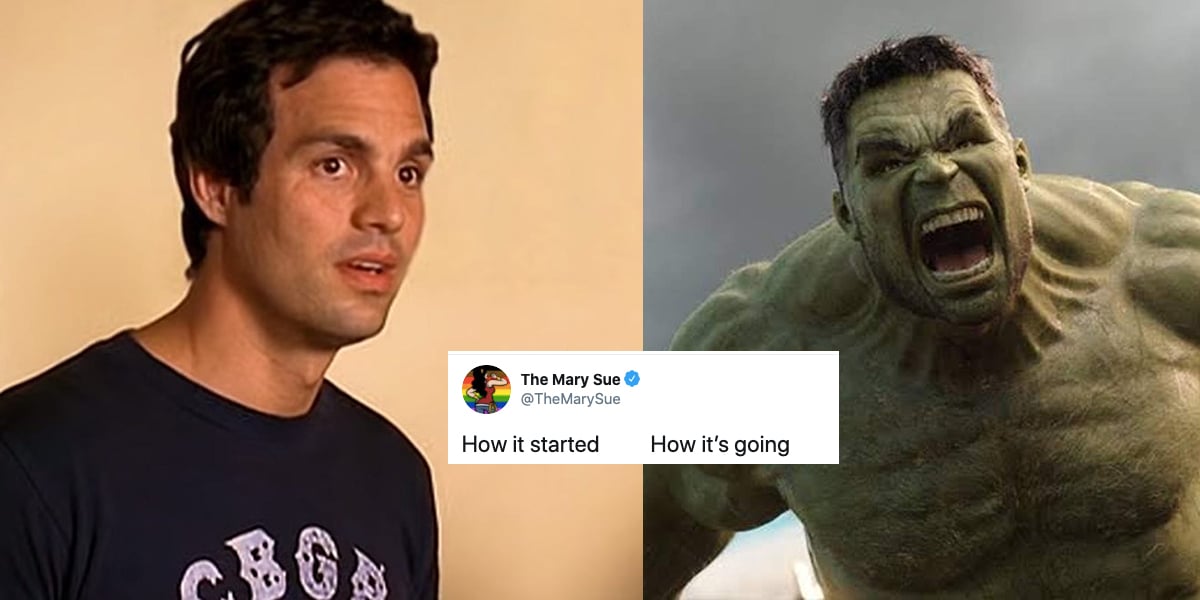 Mark Ruffalo and the Hulk in a How It's Going meme