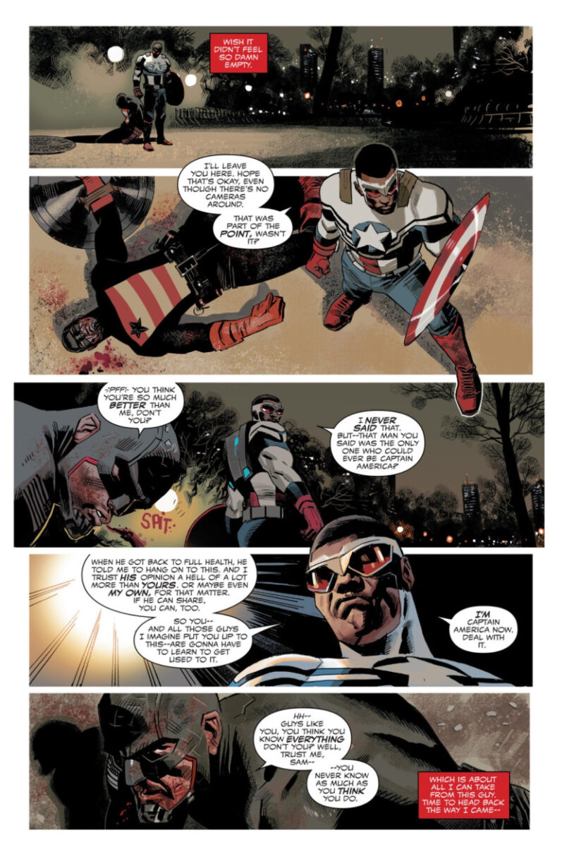 Sam Wilson fighting John Walker