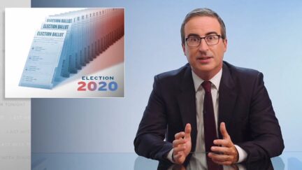John Oliver discusses problems plaguing the 2020 election.