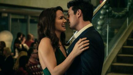 Karl Urban and Shantel VanSanten in The Boys (2019)