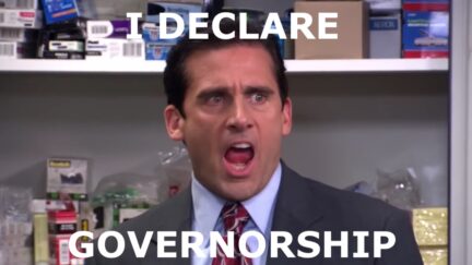 Michael Scott from The Office yelling 