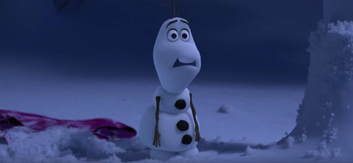 Olaf with no nose
