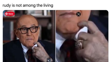Rudy Giuliani dead hand tweet