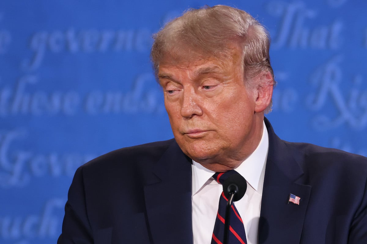 Donald Trump looks sleepy in the first presidential debate
