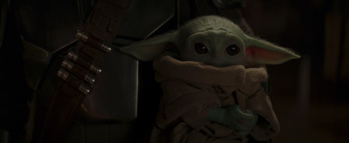 baby yoda is scared