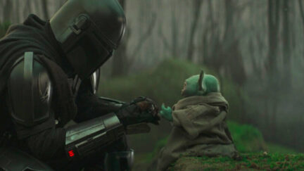 Din Djarin and Baby Yoda