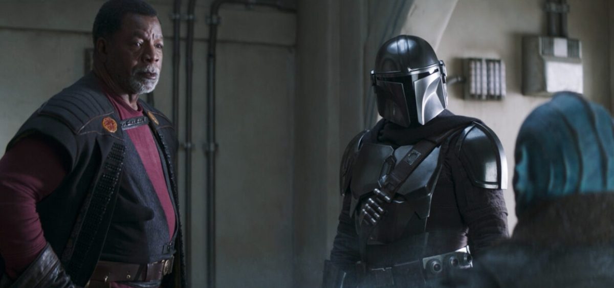 Greef Karga and Din Djarin in the Mandalorian