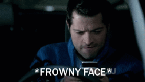 misha frowny face supernatural the french mistake