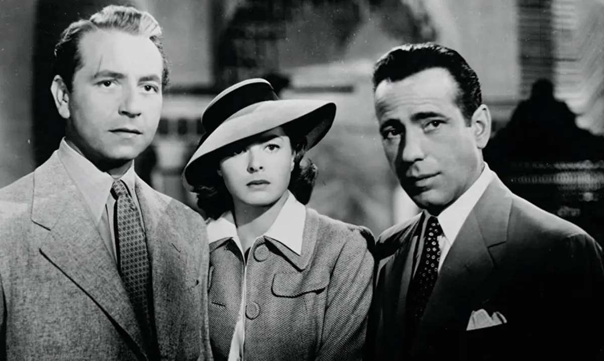 Ingrid Bergman, Humphrey Bogart, and Paul Henreid in Casablanca (1942)