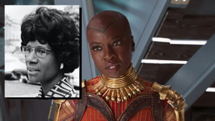 A headshot of African American educator and U.S. Congresswoman Shirley Chisholm, 1973. Chisholm was the first black woman elected to the U.S. Congress and the first woman to run for president in 1971. (Photo by Hulton Archive/Getty Images)