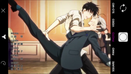 Screenshot from Yuri!!! on Ice.